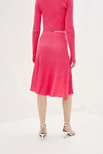 Knitted women's skirt in bright raspberry color  4038798 photo №2