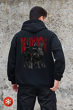 Herren Kapuzenpullover mit isoliertem Reißverschluss und Fleece-Reißverschluss mit aufgedrucktem Deathrow Kane Schwarz Without 8055798 Foto №2