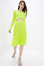 Knitted women's skirt in lemon color  4038799 photo №3