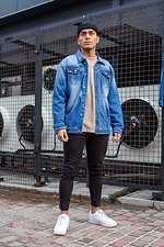 Синя джинсова куртка довга весняна Without 8042800 фото №11