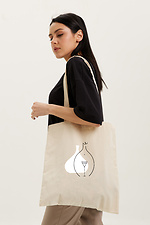 Shopper aus Baumwolle mit langen Henkeln und Aufdruck  4007801 Foto №2