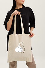 Shopper aus Baumwolle mit langen Henkeln und Aufdruck  4007801 Foto №3