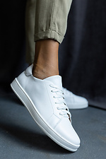 White leather sneakers  8018804 photo №4