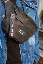Black reflective print fanny pack Without 8042804 photo №4