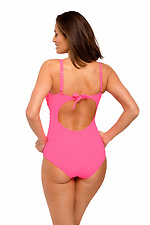 Różowy kostium kąpielowy z push-upem i odpinanym paskiem na ramię Marko 4023806 zdjęcie №3