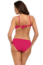 One-piece pink swimsuit with thin straps and ruffles on the chest Marko 2021808 photo №2