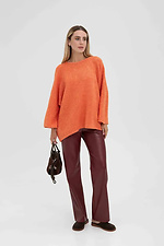 Women's knitted jumper in orange color  4038808 photo №2