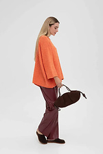 Women's knitted jumper in orange color  4038808 photo №4