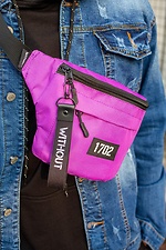 Lilac reflective print fanny pack Without 8042808 photo №5