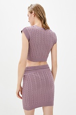Knitted two-piece suit: mini skirt, top  4037809 photo №3