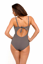 Gray piece swimsuit with push-up and detachable shoulder strap Marko 4023810 photo №3