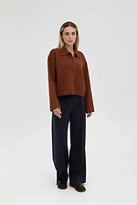 Women's knitted cardigan in brown color  4038811 photo №4
