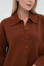 Women's knitted cardigan in brown color  4038811 photo №5
