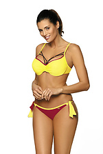 Women's two-piece swimsuit raspberry/yellow Marko 4024812 photo №1