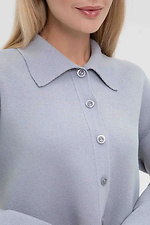 Women's knitted cardigan in light gray color  4038813 photo №4