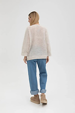 Women's woolen knitted jumper in light gray color  4038814 photo №3