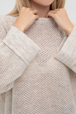 Women's woolen knitted jumper in light gray color  4038814 photo №4