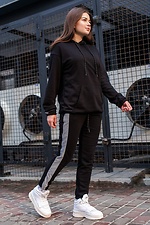 Black tracksuit with reflective stripes Without 8042814 photo №1