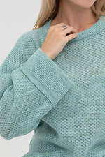 Women's woolen knitted jumper in light green color  4038815 photo №4