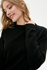 Warmer zweiteiliger schwarzer Strickanzug mit weiter Hose Sewel 4037817 Foto №5