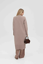 Women's knitted long cardigan in beige color  4038817 photo №2