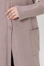 Женский вязаный длинный кардиган бежевого цвета Sewel 4038817 фото №7