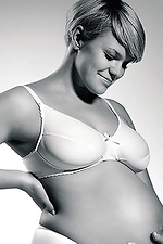White nursing bra with detachable cup and bow Mitex 2021819 photo №1