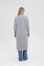 Women's knitted long cardigan in light gray color  4038819 photo №3