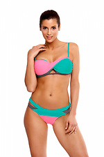 One-piece swimsuit with underwire padded cups and push-up Marko 4023820 photo №2