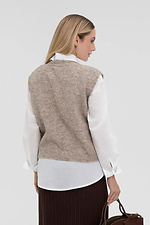 Women's knitted woolen vest in beige color  4038820 photo №2
