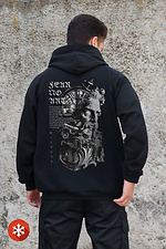 Herren Kapuzenpullover mit isoliertem Reißverschluss und griechischem Aufdruck Kane Schwarz Without 8055820 Foto №2