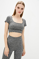 Gray knitted sports short top Garne 3036821 photo №1