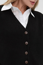 Women's knitted woolen vest in black color  4038821 photo №4