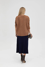Women's woolen knitted jumper in light brown color  4038822 photo №4