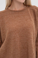 Women's woolen knitted jumper in light brown color  4038822 photo №5