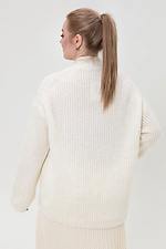 Women's knitted cardigan in white color Sewel 4038823 photo №5
