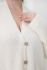 Women's knitted cardigan in white color Sewel 4038823 photo №6