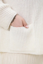 Women's knitted cardigan in white color Sewel 4038823 photo №7