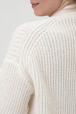 Women's knitted cardigan in white color Sewel 4038823 photo №8