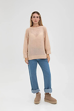Women's knitted jumper in beige color  4038824 photo №1