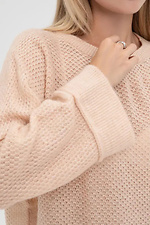 Women's knitted jumper in beige color  4038824 photo №4