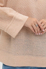 Women's knitted jumper in beige color  4038824 photo №5
