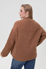 Женский вязаный кардиган светло-коричневого цвета Sewel 4038825 фото №4