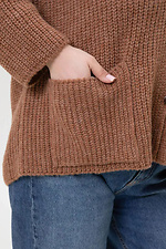 Женский вязаный кардиган светло-коричневого цвета Sewel 4038825 фото №6