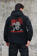 Мужское Утепленное Зип Худи На Флисе Зипер С Принтом Hollow Kane Black Without 8055826 фото №2