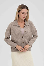 Women's knitted cardigan in beige color  4038827 photo №2