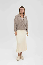 Women's knitted cardigan in beige color  4038827 photo №4