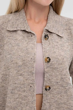 Women's knitted cardigan in beige color  4038827 photo №5