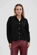 Women's knitted cardigan in black color  4038828 photo №1