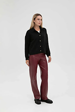 Women's knitted cardigan in black color  4038828 photo №4
